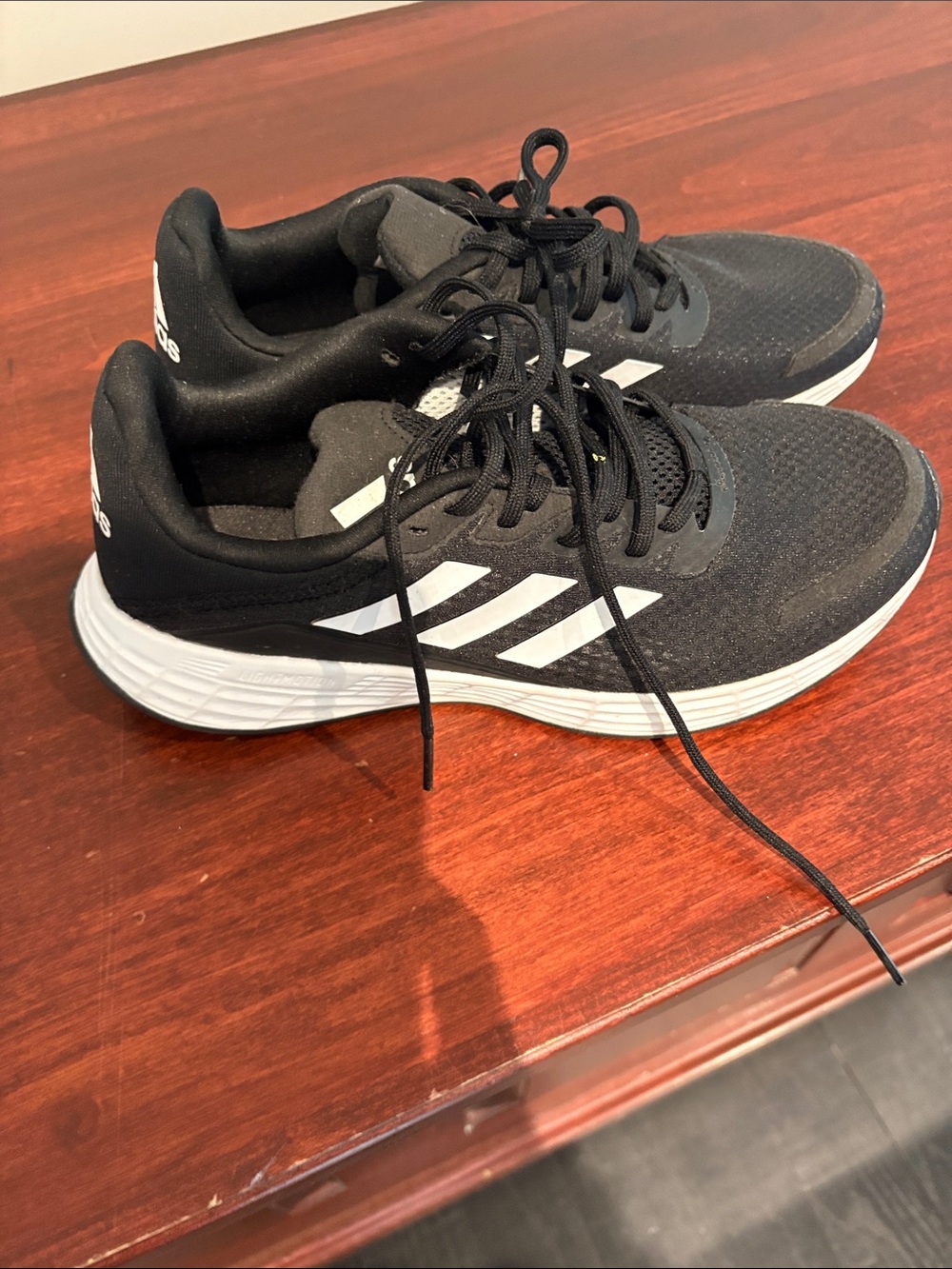 adidas Black and White Athletic Sneakers